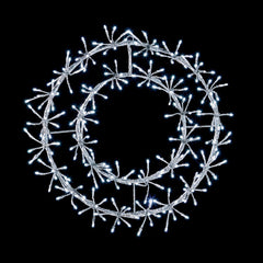 Premier Silver Wreath Cluster White LED 45cm