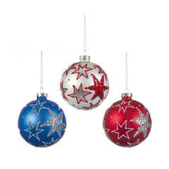 Premier Glitter Star Bauble 80mm Assorted