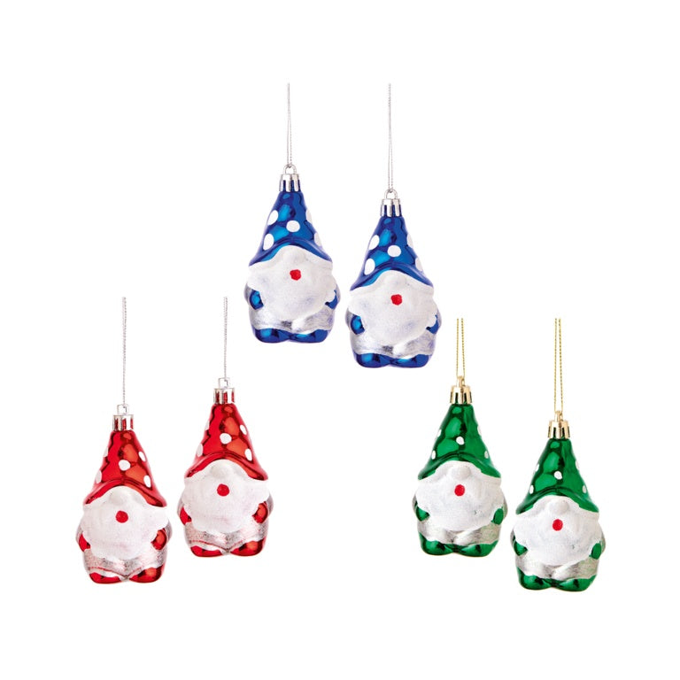 Premier Gonk Hanging Decoration Set 2 Assorted 8cm