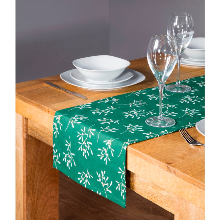 Premier Green Mistletoe Runner