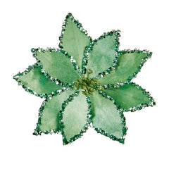 Premier Light Green Bead Poinsettia 20cm