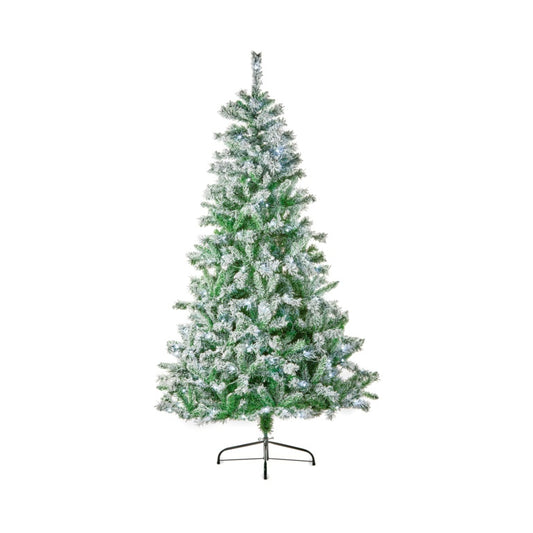 Premier Prelit Flocked Arbor Spruce