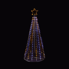 Premier Multi Action FlexiBright Pyramid Tree 1.4m