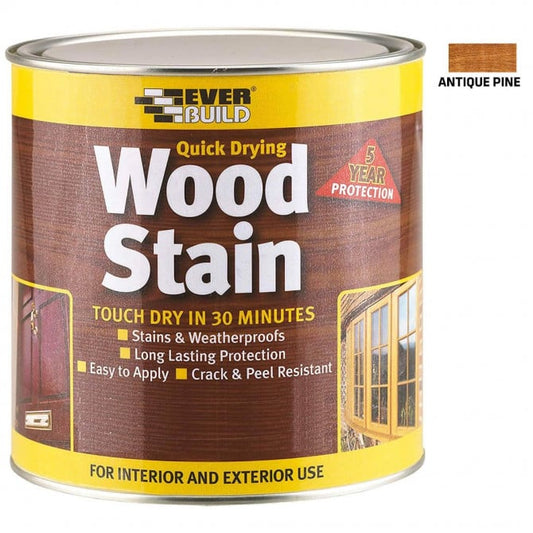 Everbuild Woodstain Satin Antique Pine 250ml