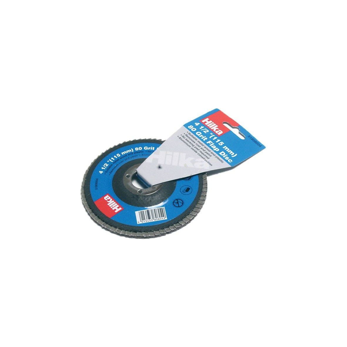 Hilka 4 1/2" (115Mm) 80 Grit Flap Disc