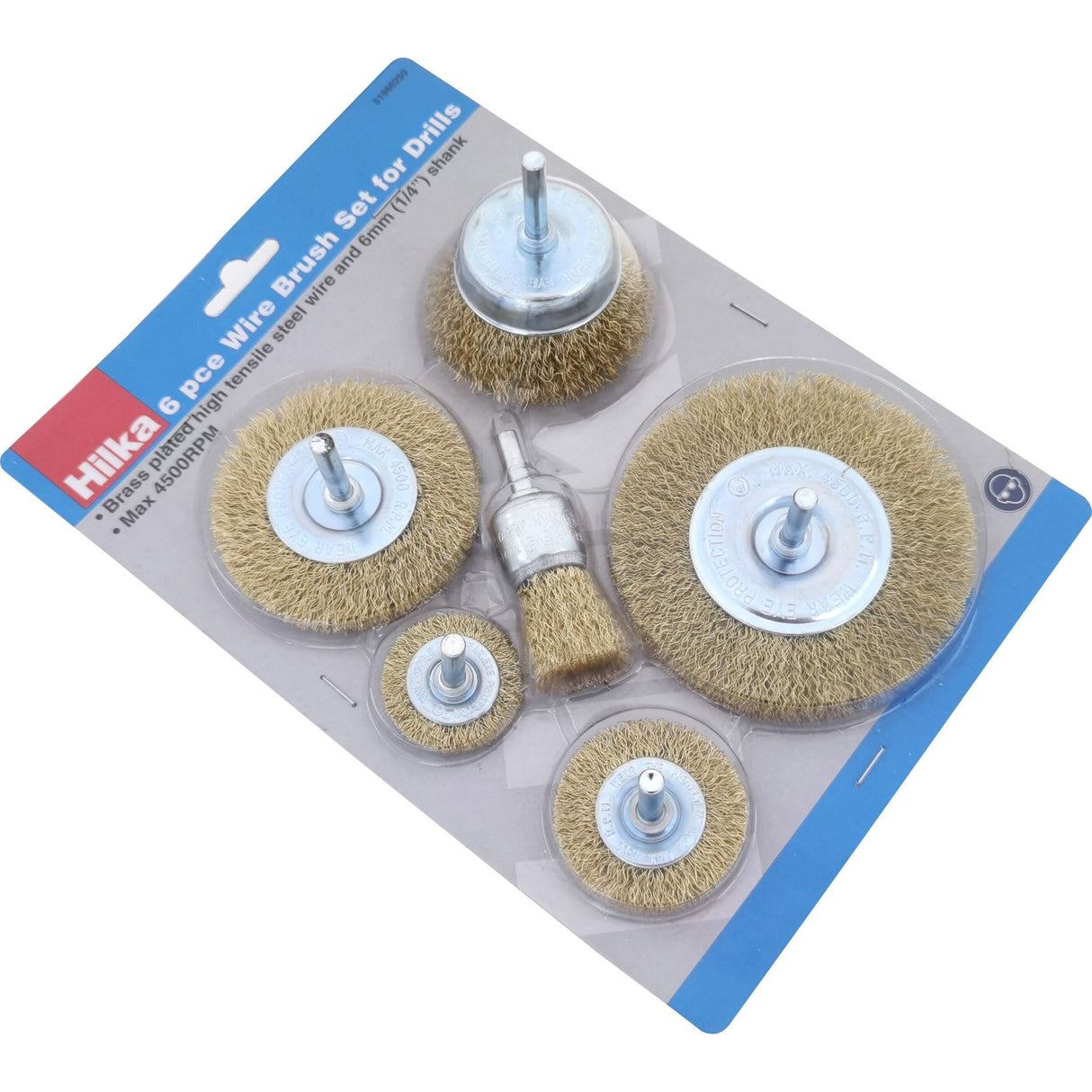 Hilka 6 e Wire Brush Set For Drills