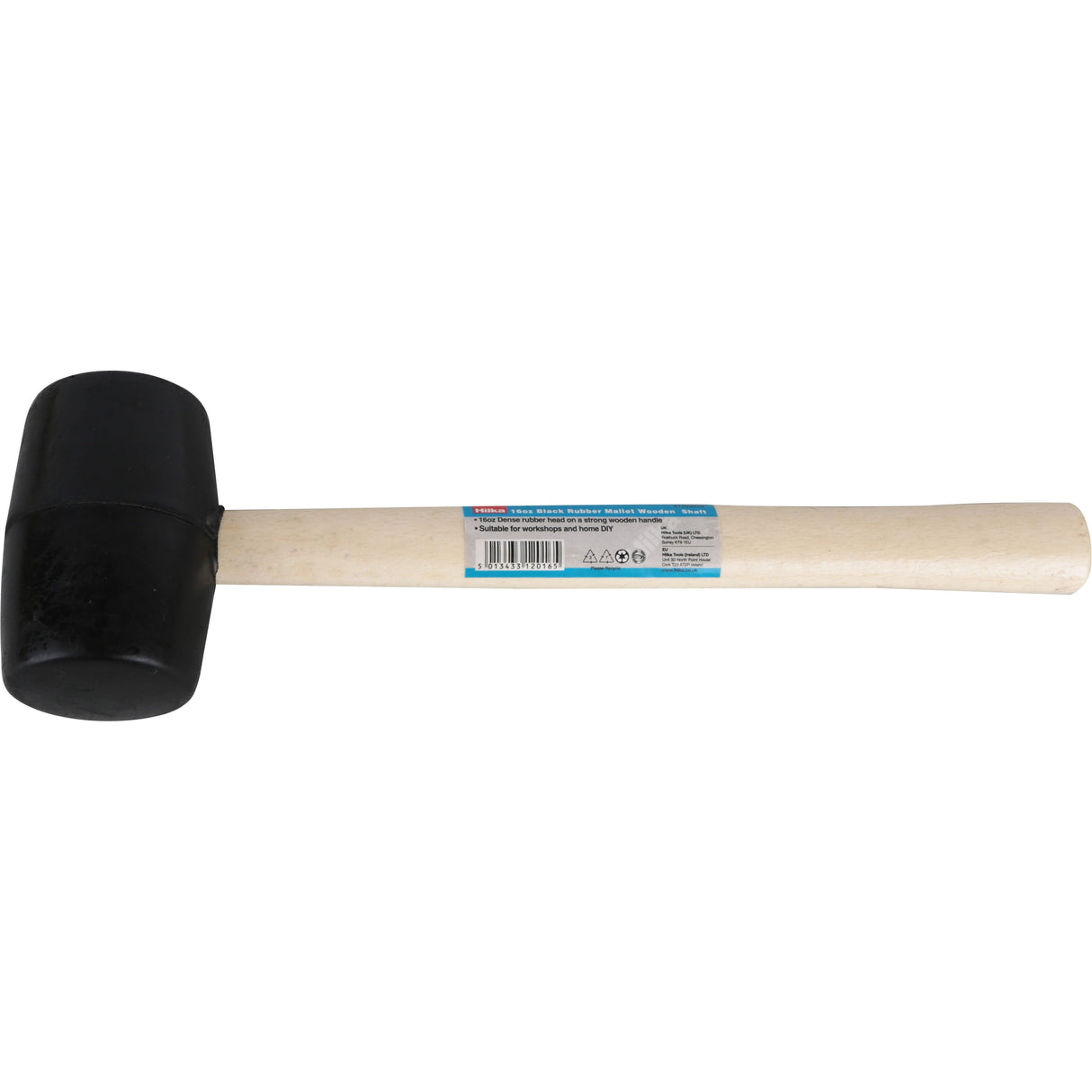 Hilka 16Oz Blk Rubber Mallet Woodshaft