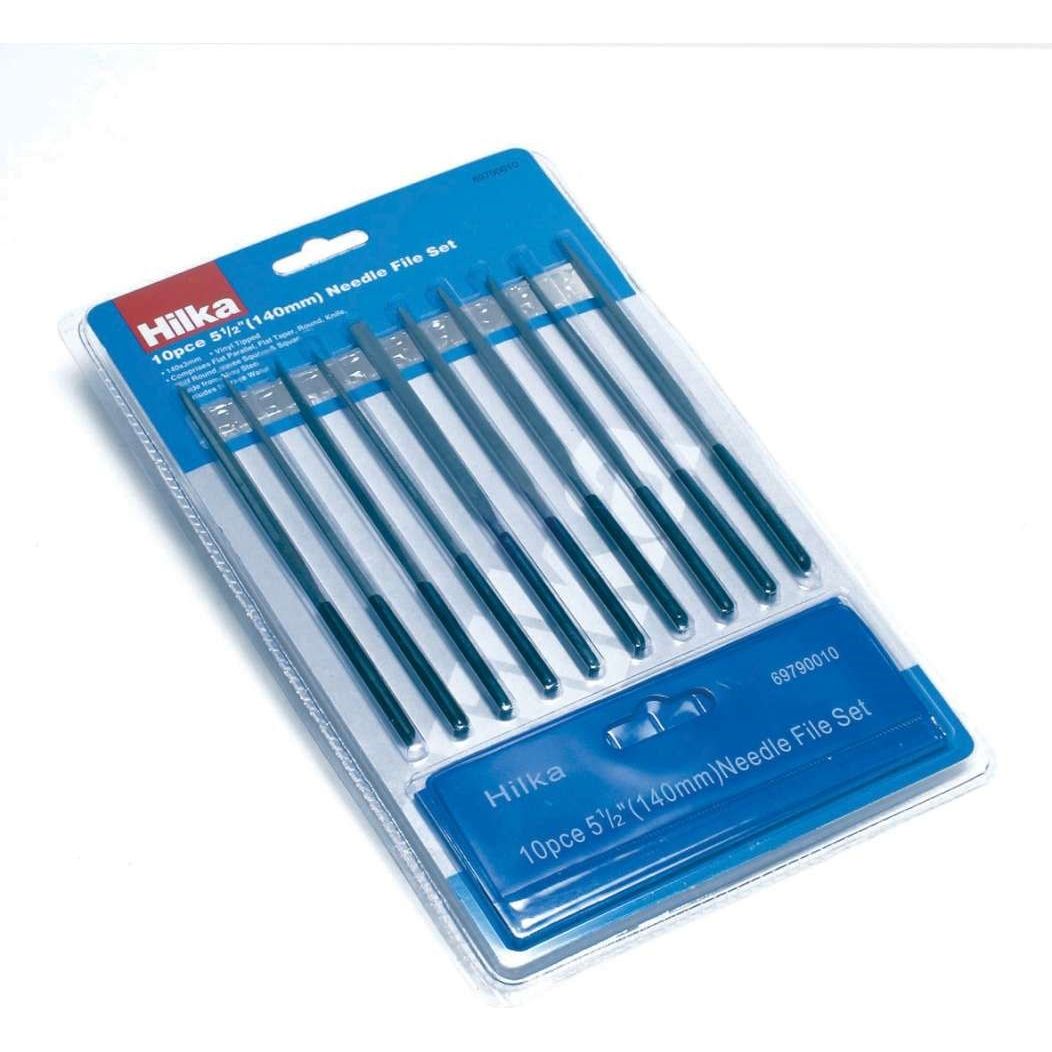 Hilka 10 Needle File Set Soft Grip