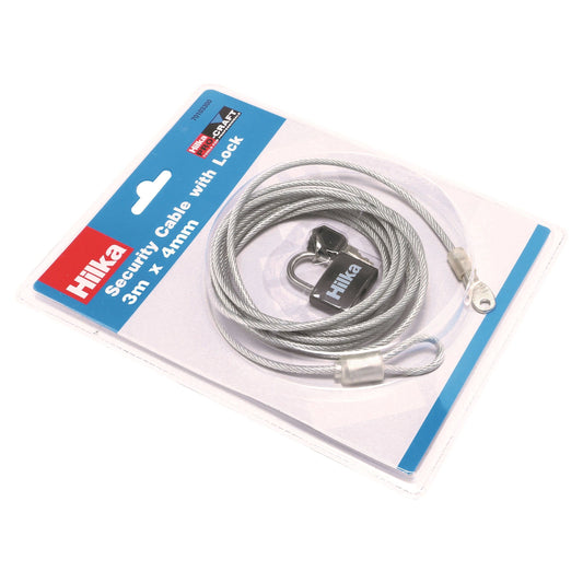 Hilka Security Cable With Lock 3M X 4Mm