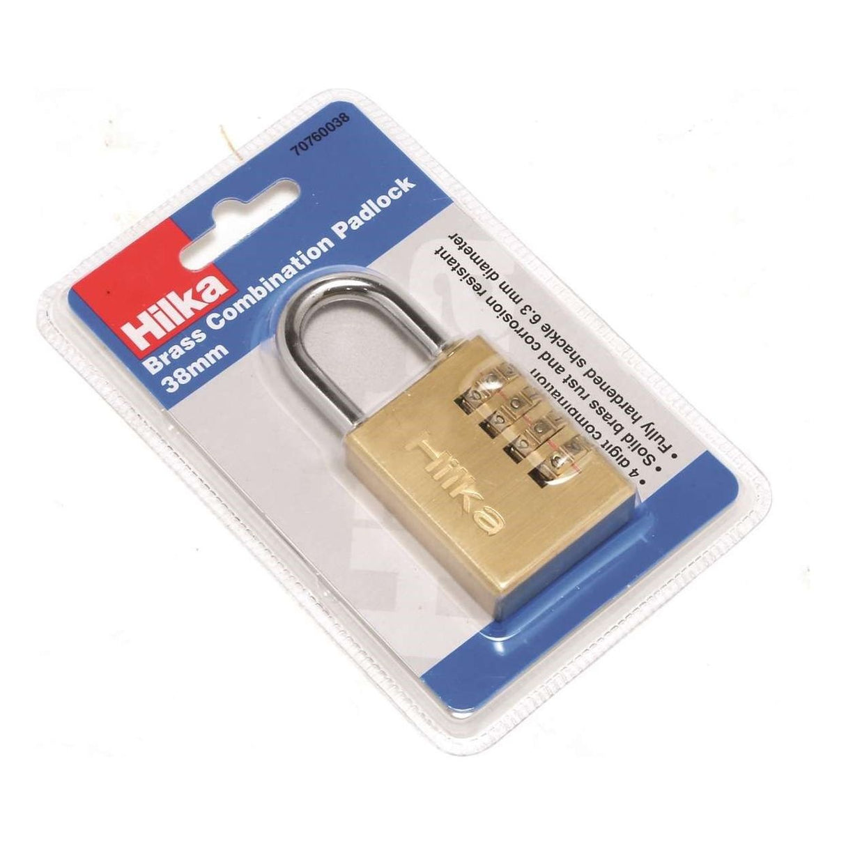 Hilka 38Mm Brass Combination Padlock