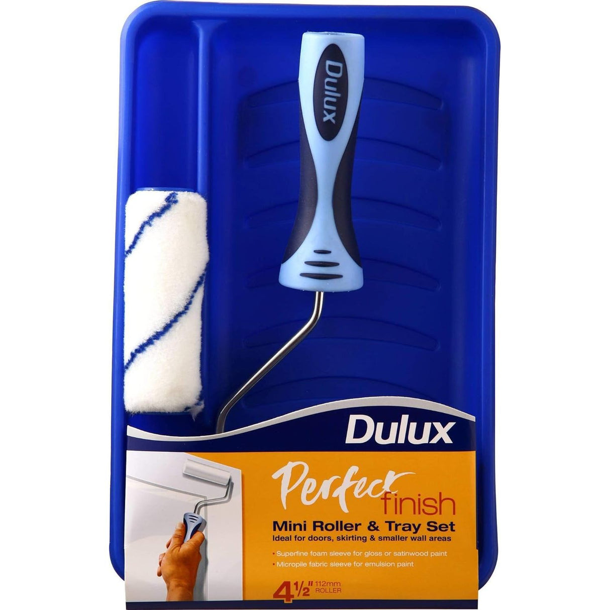 Dulux Perfect Finish Mini Roller/Tray Set - 4.5"