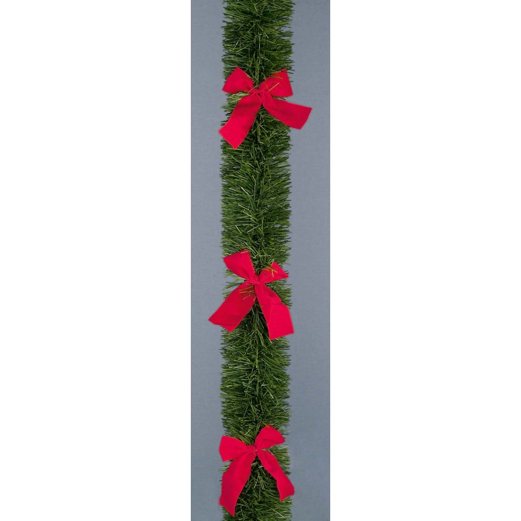 Premier Tinsel With Red Bows 2.7m x 20cm