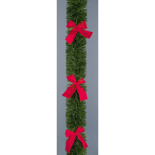 Premier Tinsel With Red Bows 2.7m x 20cm