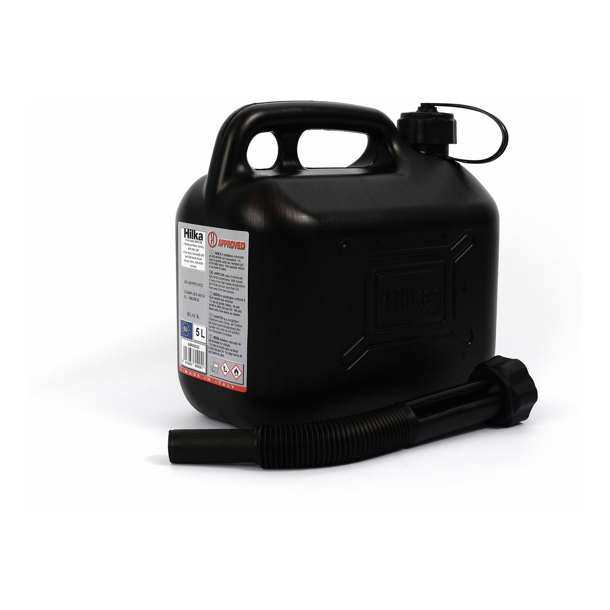 Hilka 5L Black Fuel Can