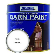 Bedec Barn Paint Semi-Gloss White - 2.5L