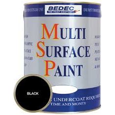 BEDEC MSP Multi Surface Paint (Soft Gloss) Black - 2.5L