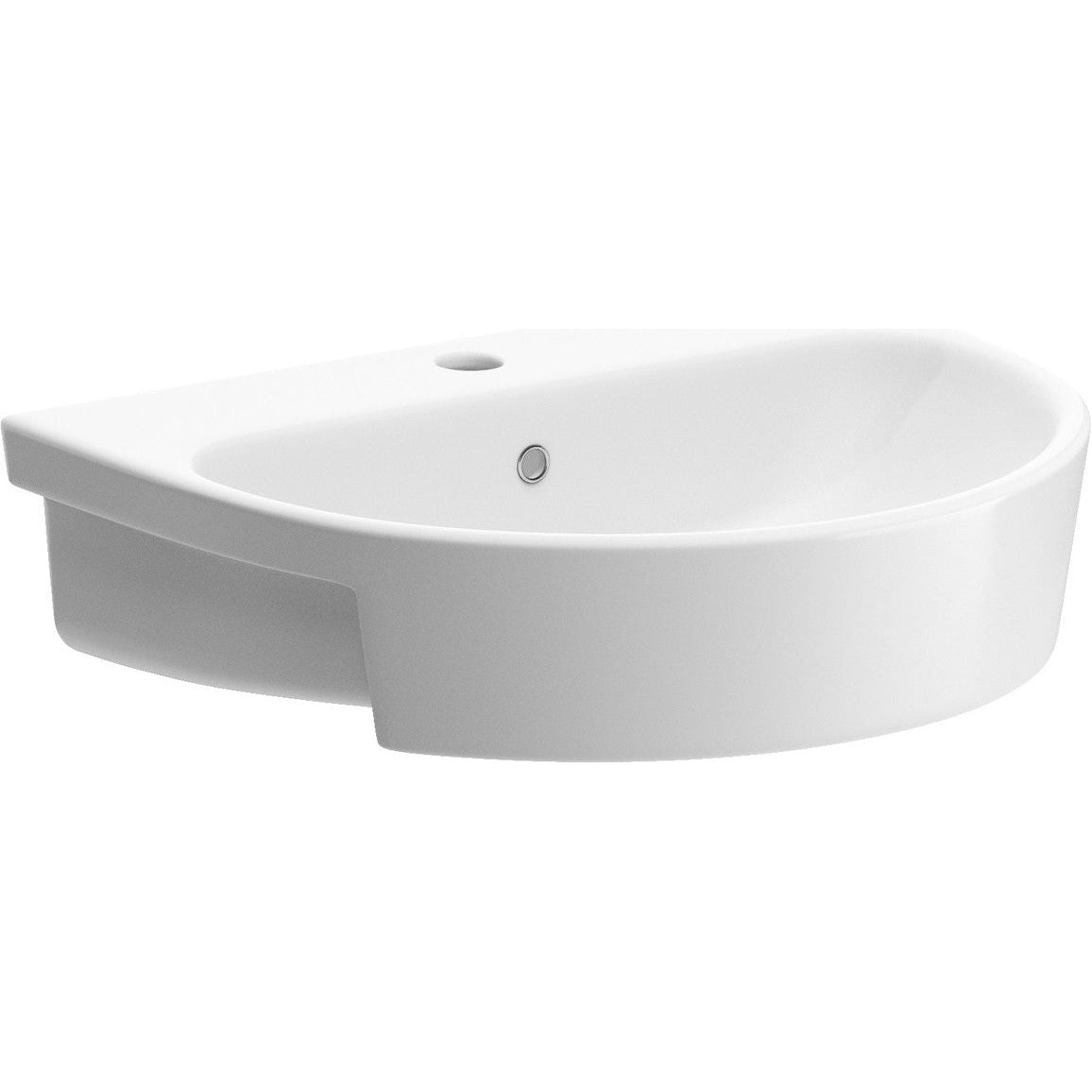 Cara 555x435mm 1TH Semi Recessed Basin