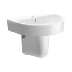 Cara 555x430mm 1TH Basin & Semi Pedestal