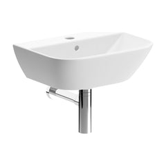 Series 6 450x320mm 1TH Cloakroom Basin & Black Bottle Trap