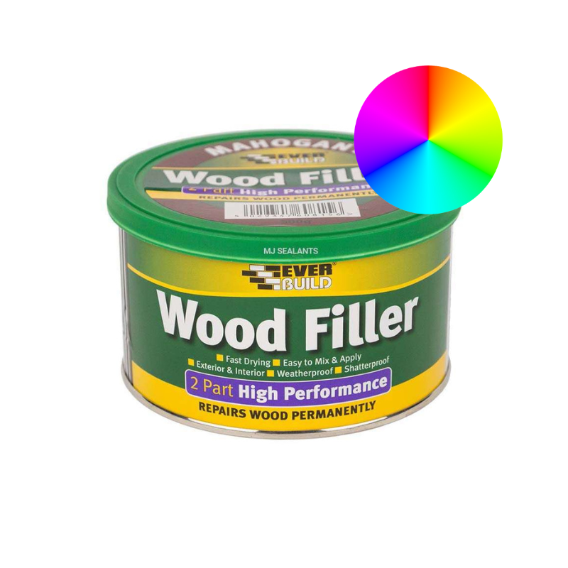 Everbuild 2 Part High Performance Wood Filler 500 G, (Mahogany) | JDS DIY