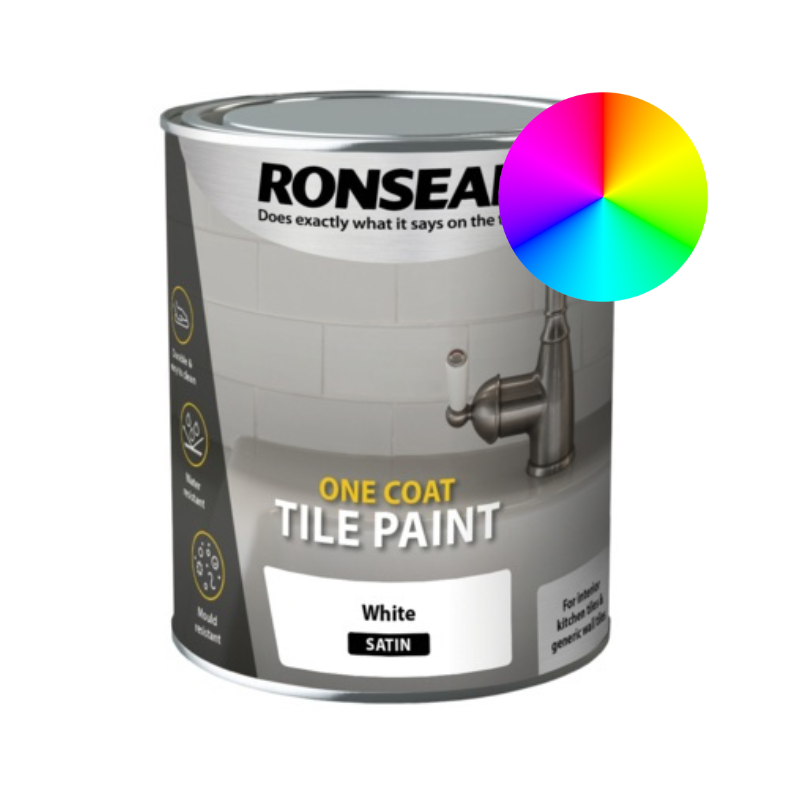 Ronseal One Coat Tile Paint - Satin - 750ml