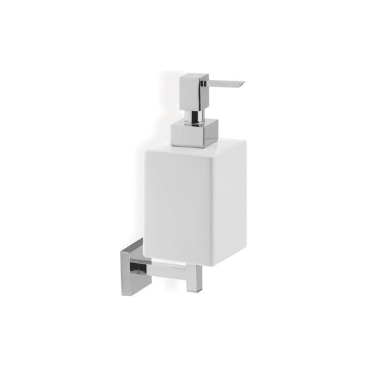 Muse Wall Mounted Soap Dispenser - Chrome & White