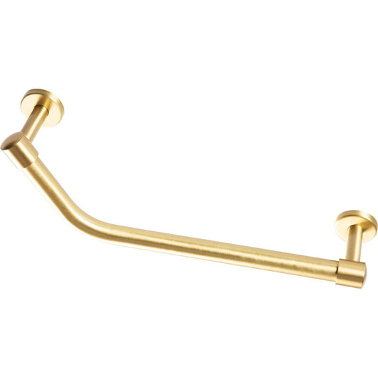 Angled 40cm Grab Rail - Brushed Brass