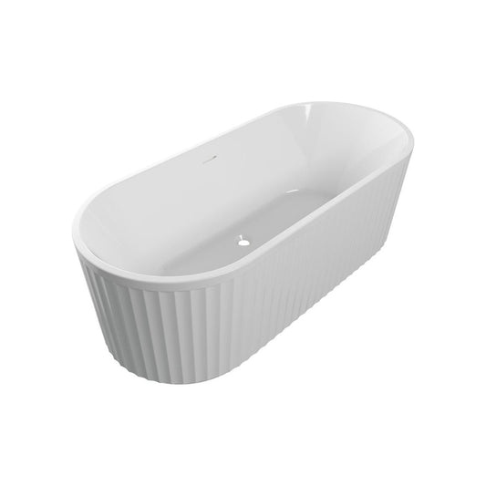 Deco Fluted Free Standing 1700x750x570mm 0TH Bath