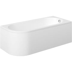 Flute J Shape 1700x725x600mm 0TH Bath w/Legs (RH)