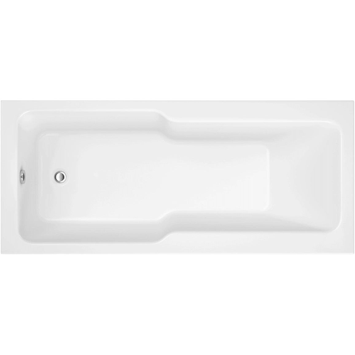 Ocean Straight 1700x750x550mm 0TH "C" Shower Bath w/Legs