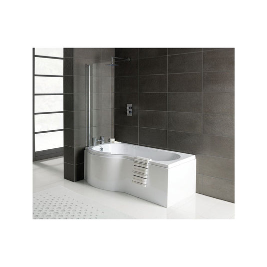 P-Shape 1700x700-850x410mm 0TH Shower Bath  Panel & Screen (LH)