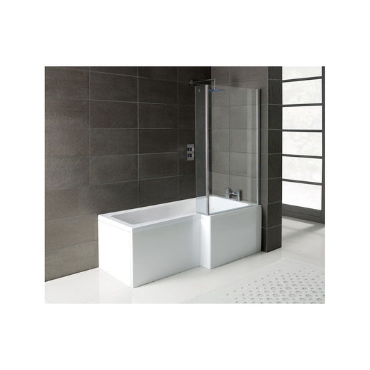 L-Shape 1700x700-850x410mm 0TH Shower Bath  Panel & Screen (RH)