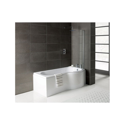 P-Shape 1700x700-850x410mm 0TH Shower Bath  Panel & Screen (RH)