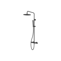 Vema Thermostatic Shower Column w/Fixed Head & Riser - Matt Black