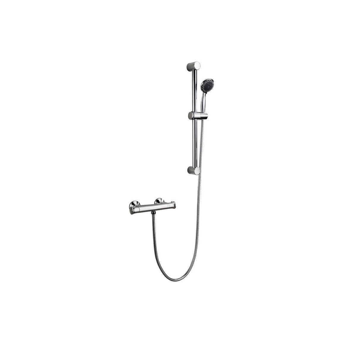 Pure Low Pressure Thermostatic Bar Mixer Shower - Chrome