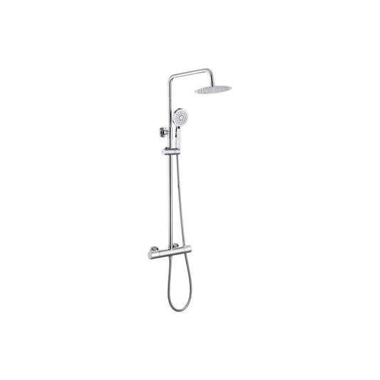 Tigris Cool-Touch Thermostatic Mixer Shower w/Riser & Overhead Kit - Chrome