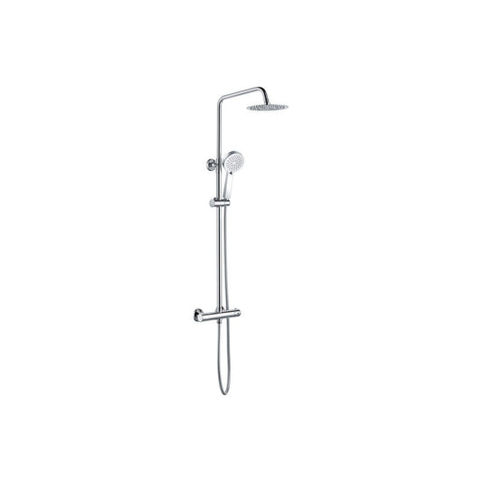 Lena Thermostatic Bar Mixer w/Riser & Overhead Kit - Chrome