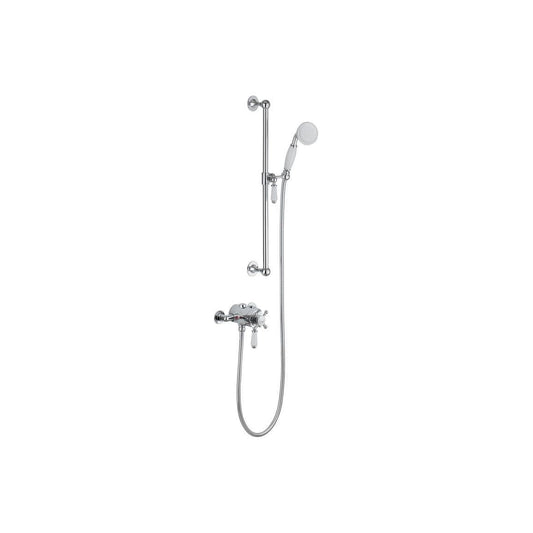 Doccia Shower Pack One - Concentric Single Outlet Shower Valve & Riser Kit - Chrome