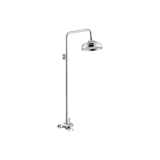 Doccia Shower Pack Two - Concentric Single Outlet Shower Valve & Overhead Kit - Chrome