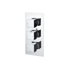 Elusive Thermostatic Two Outlet Triple Shower Valve - Chrome