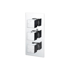 Elusive Thermostatic Three Outlet Triple Shower Valve - Chrome