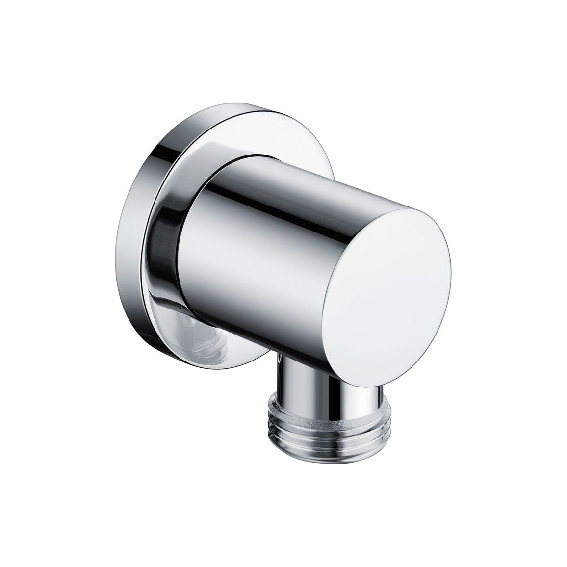 Round Wall Outlet Elbow - Chrome