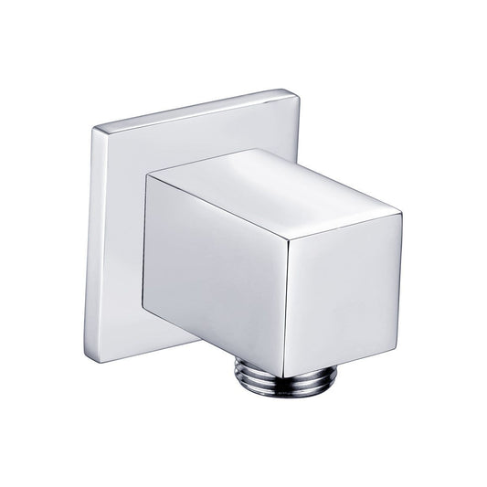 Square Wall Outlet Elbow - Chrome