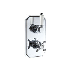 Doccia Traditional Lever Thermostatic Single Outlet Shower Valve - Chrome