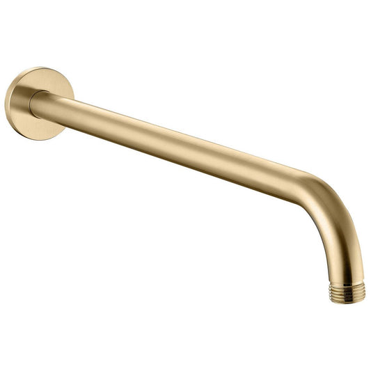 320mm Round Shower Arm - Brushed Brass
