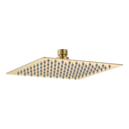 200mm Square Showerhead - Brushed Brass