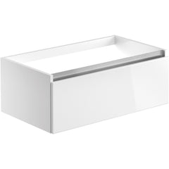 Mondrich 800mm 1 Drawer Wall Hung Basin Unit (No Top) - White Gloss