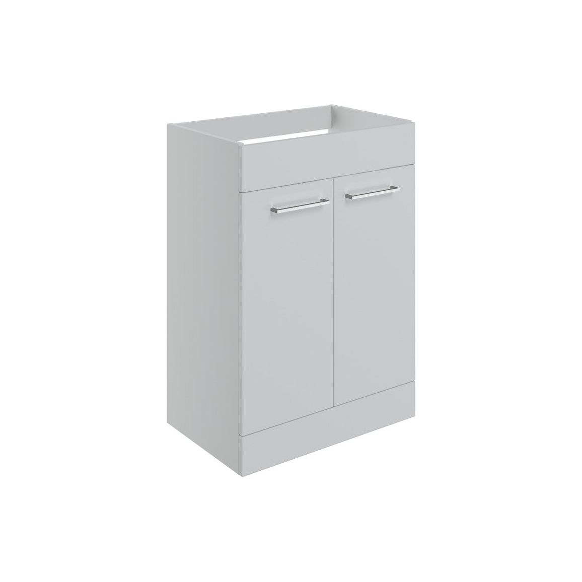 Lottie 590mm Floor Standing 2 Door Basin Unit (No Top) - Grey Gloss