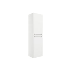 Dorset 454mm Wall Hung 2 Door Tall Unit - White Gloss