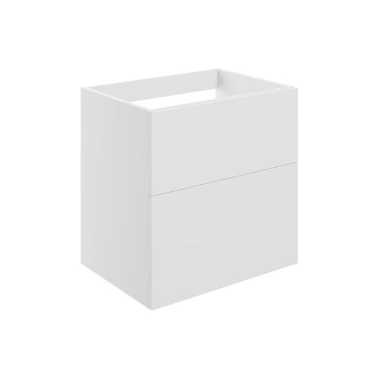 Henshall 590mm Wall Hung 2 Drawer Basin Unit (No Top) - Matt White